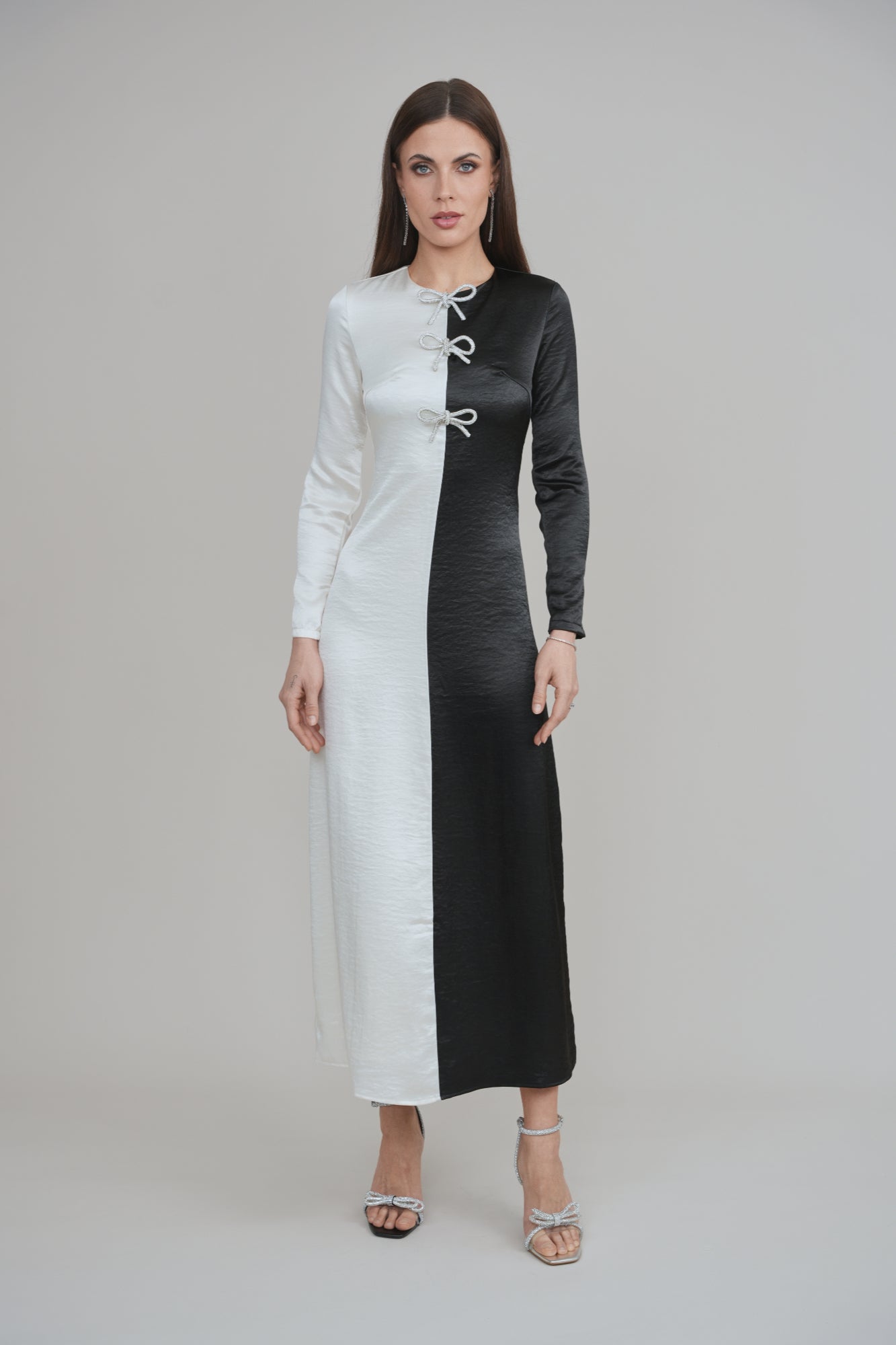 black and white easter dress Noir & Blanc –The Duality fall2024sale 3cm differs due to Women's Long Dress Maxi size:6 UK
