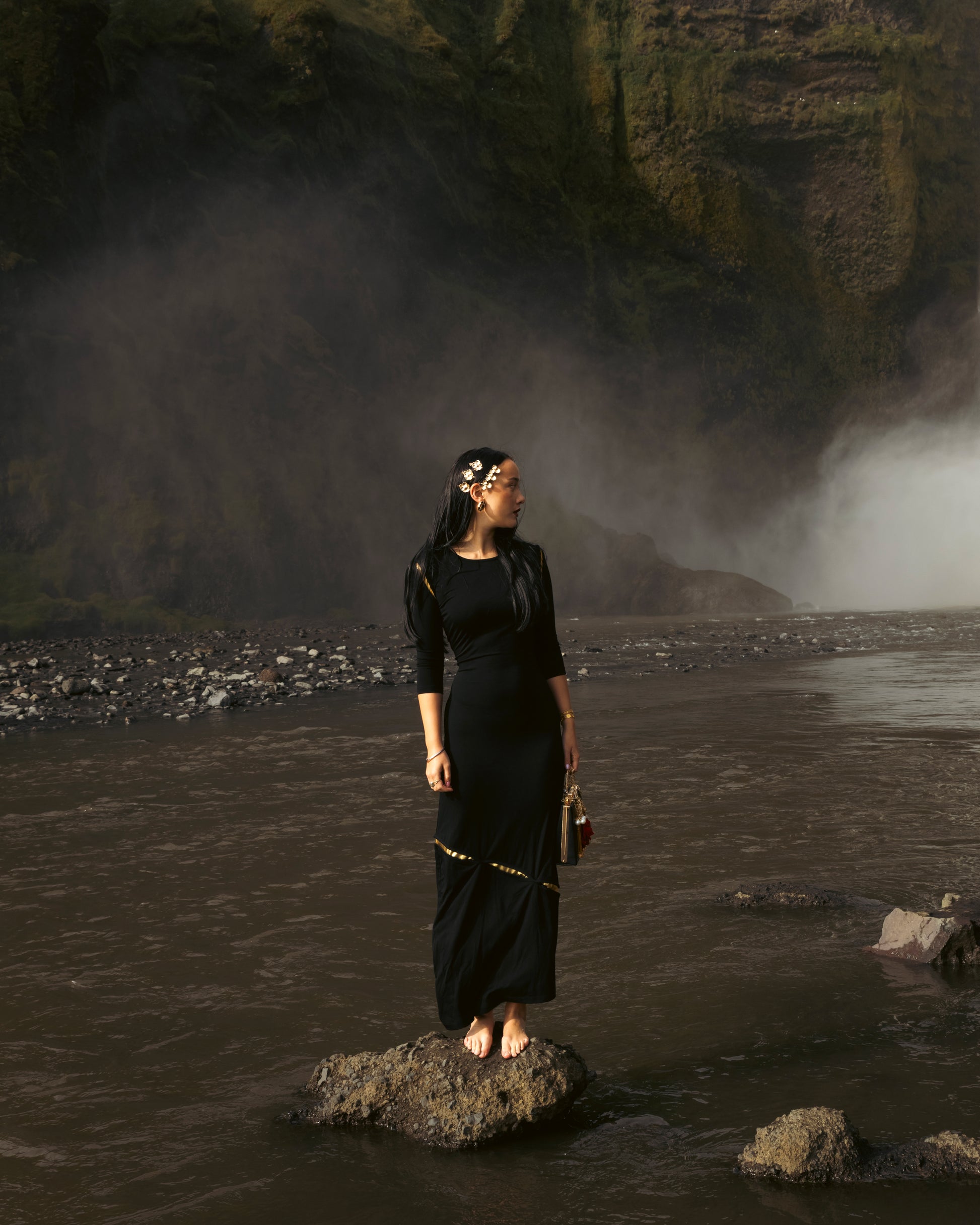 Aurora Gold Slit Maxi