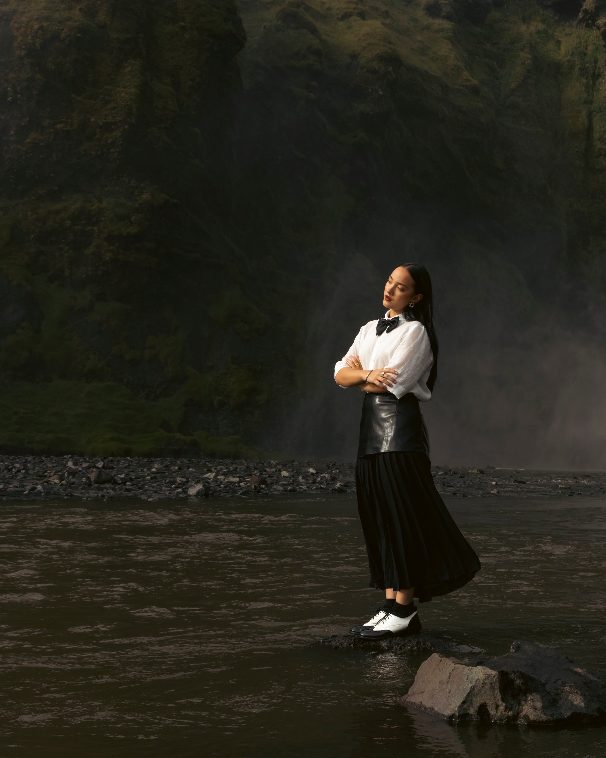 Rebel Romance 50/50 Leather Skirt