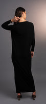 Adelyn Black Ribbed Maxi