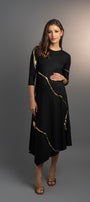 Hikari Black/Gold Foil Kintsugi Dress (Pre order)