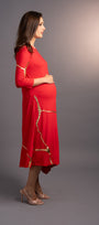 Hikari Red Rocco And Gold Foil Kintsugi Dress *Holiday Edition*