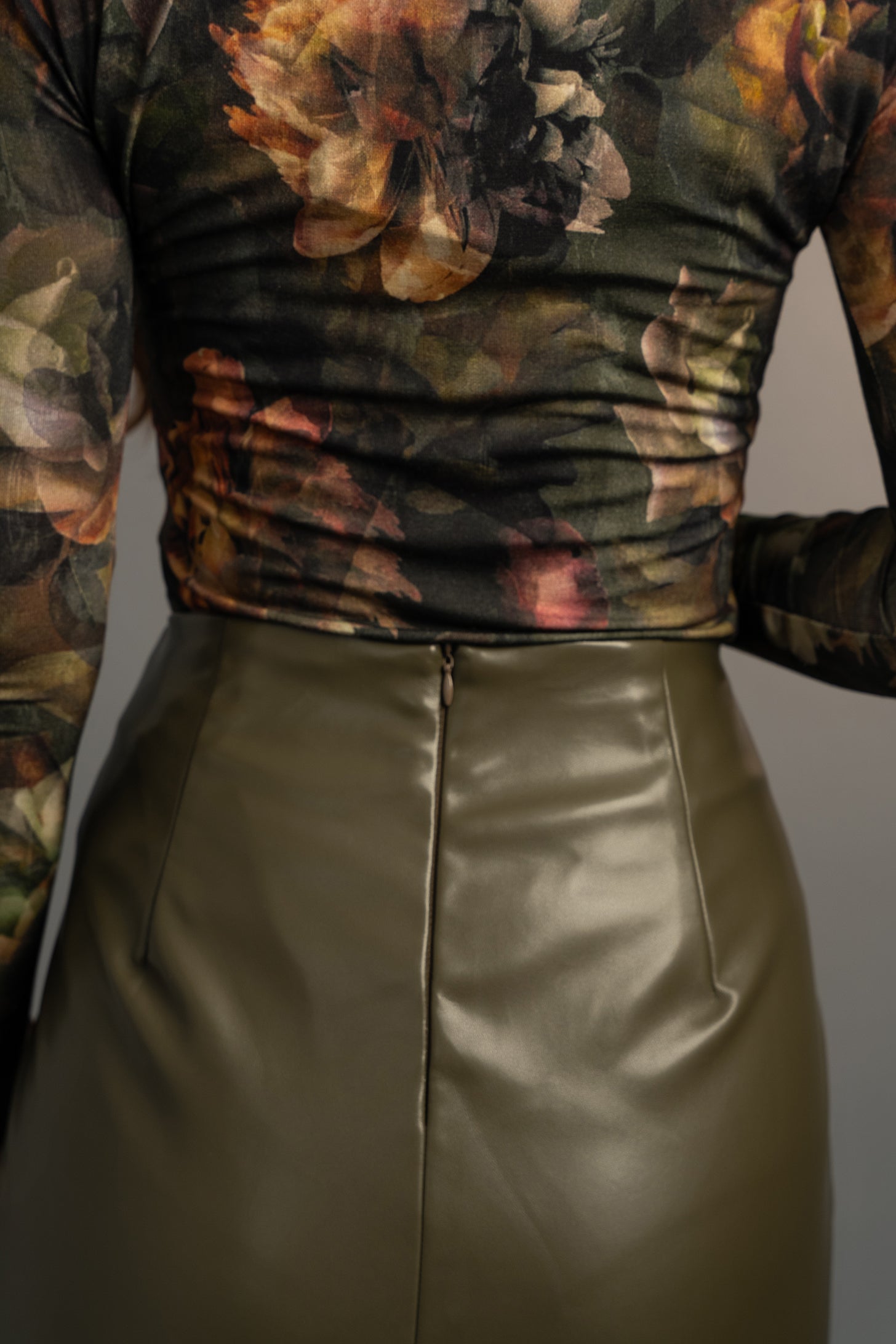Midnight Blooms Mock Neck
