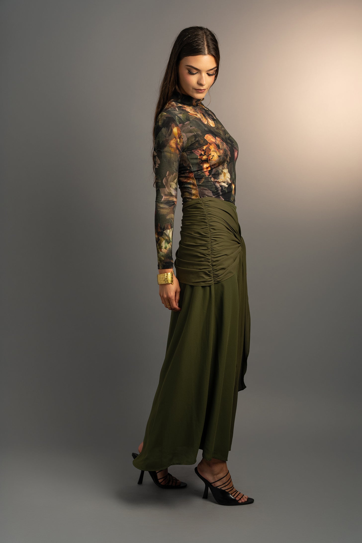 The Windsor Wrap Skirt in Olive