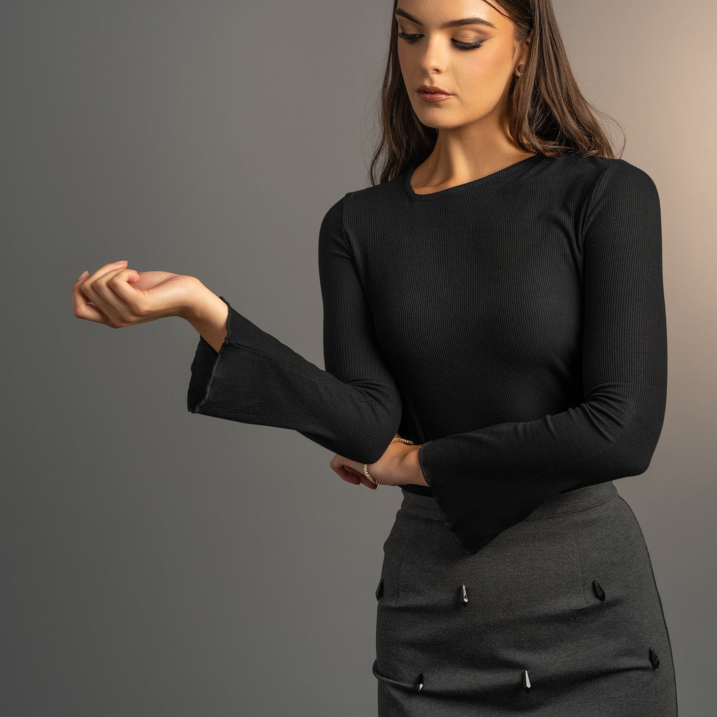 Black Onyx Stone Skirt