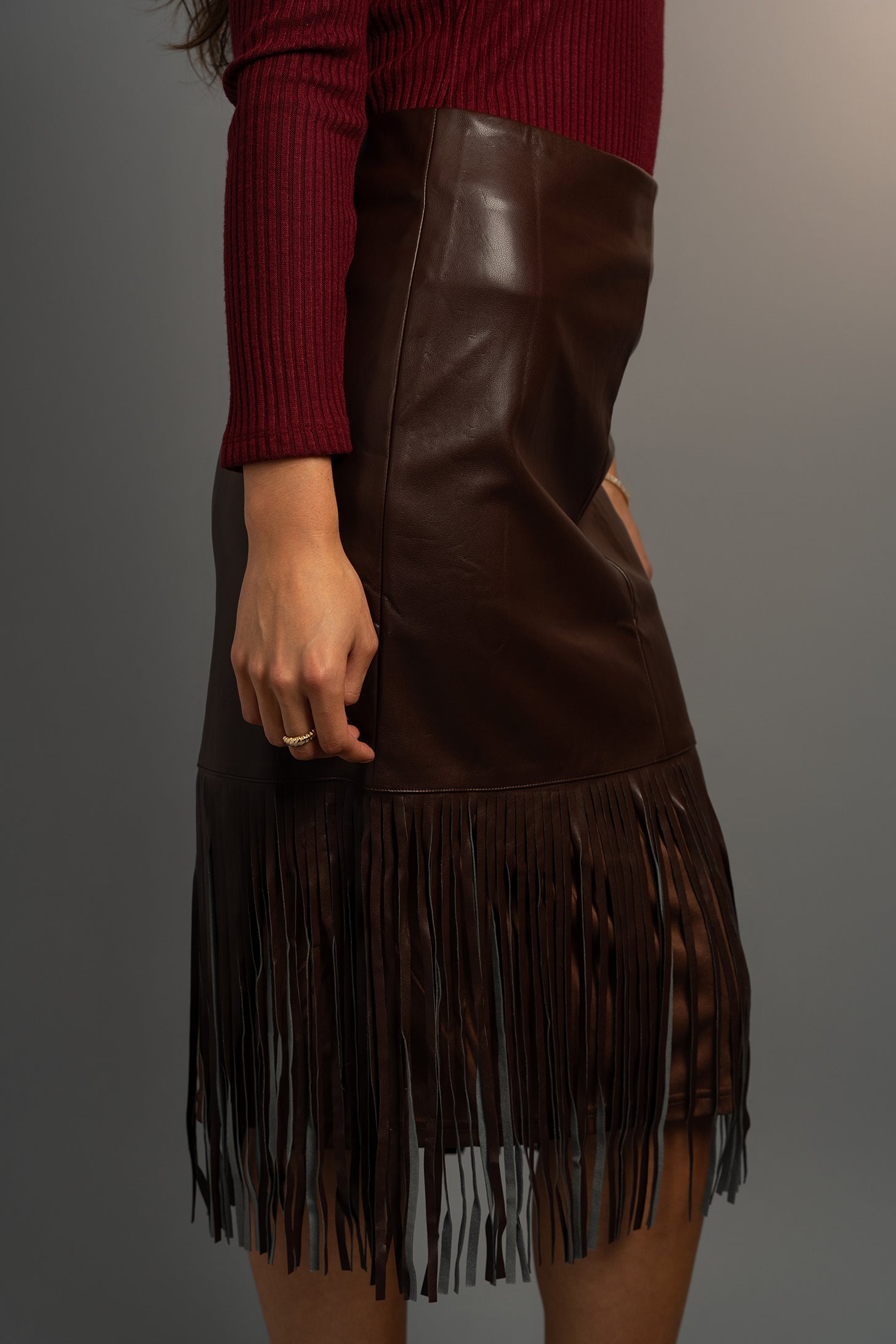 Brownstone Belle Fringe Skirt