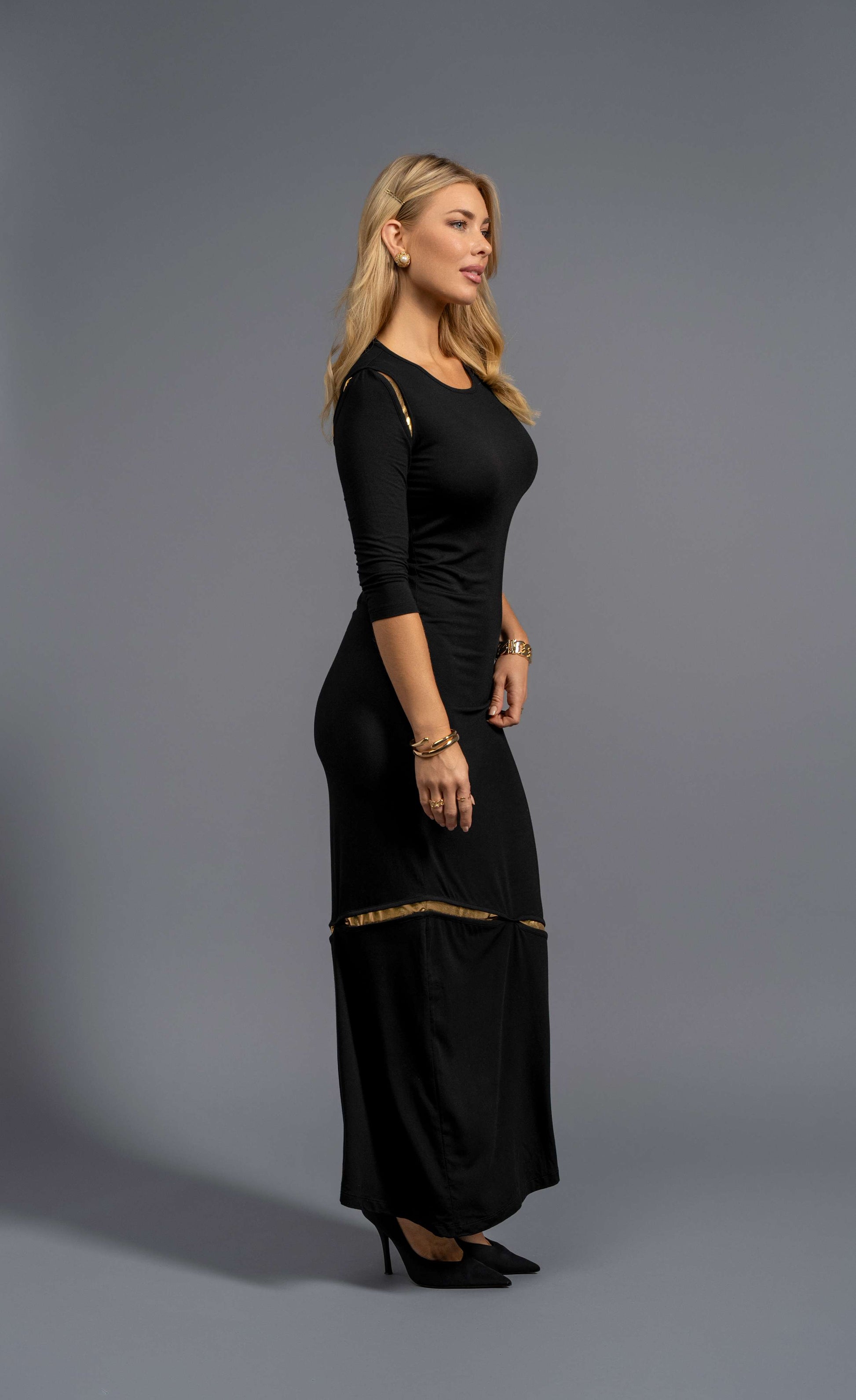 Aurora Gold Slit Maxi