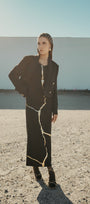 Black & Gold Kintsugi Sleeveless 3-Way Maxi