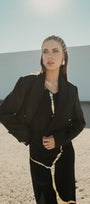 Black & Gold Kintsugi Sleeveless 3-Way Maxi