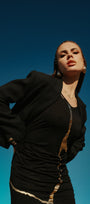 Black & Gold Kintsugi Sleeveless 3-Way Maxi
