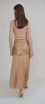 Rebel Romance 50/50 Leather Skirt Caramel