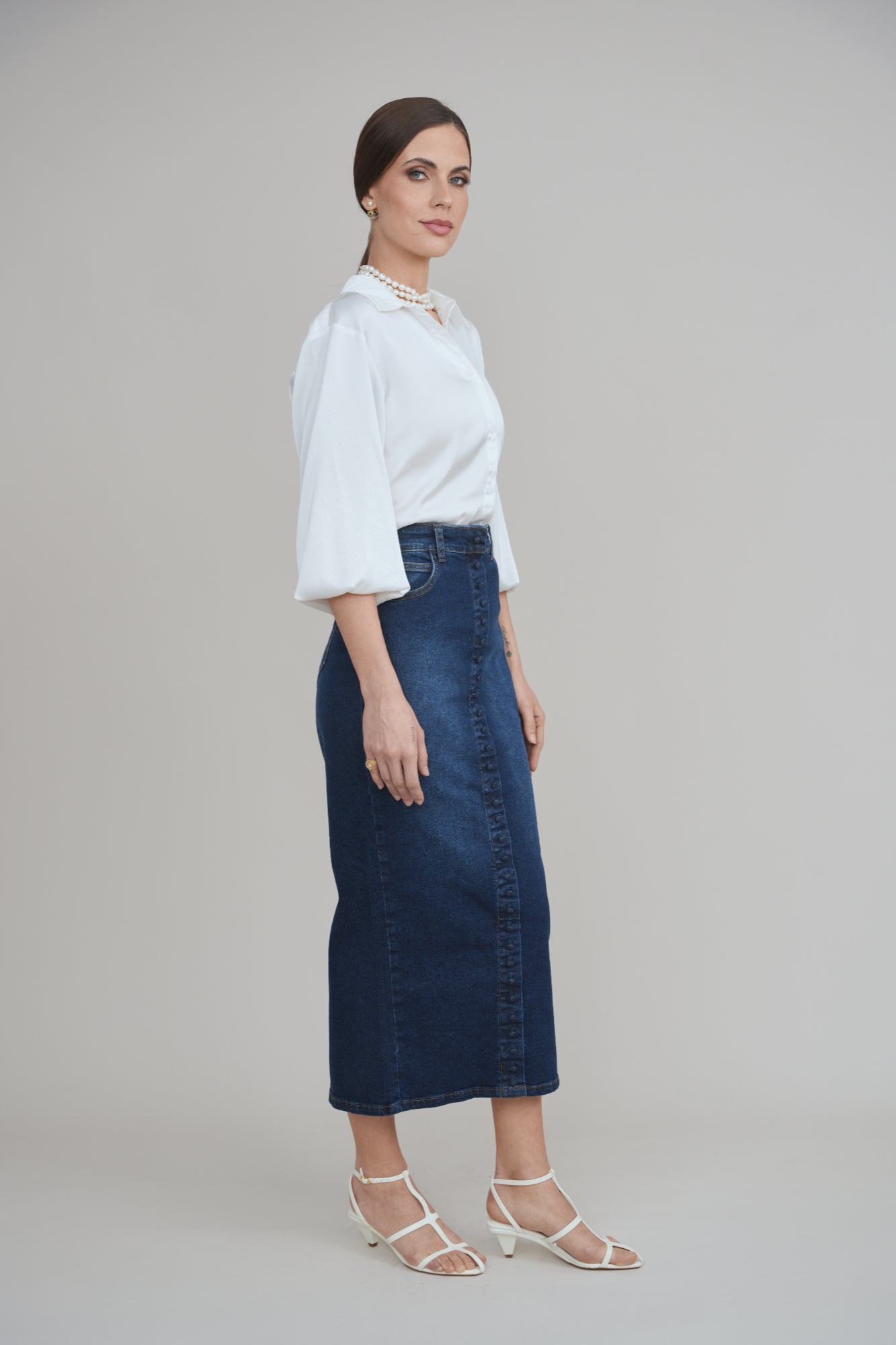 Sweeney Blue Stretch Denim Skirt