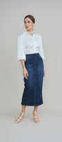 Sweeney Blue Stretch Denim Skirt