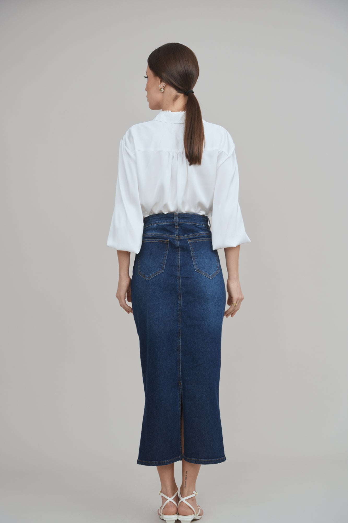 Sweeney Blue Stretch Denim Skirt