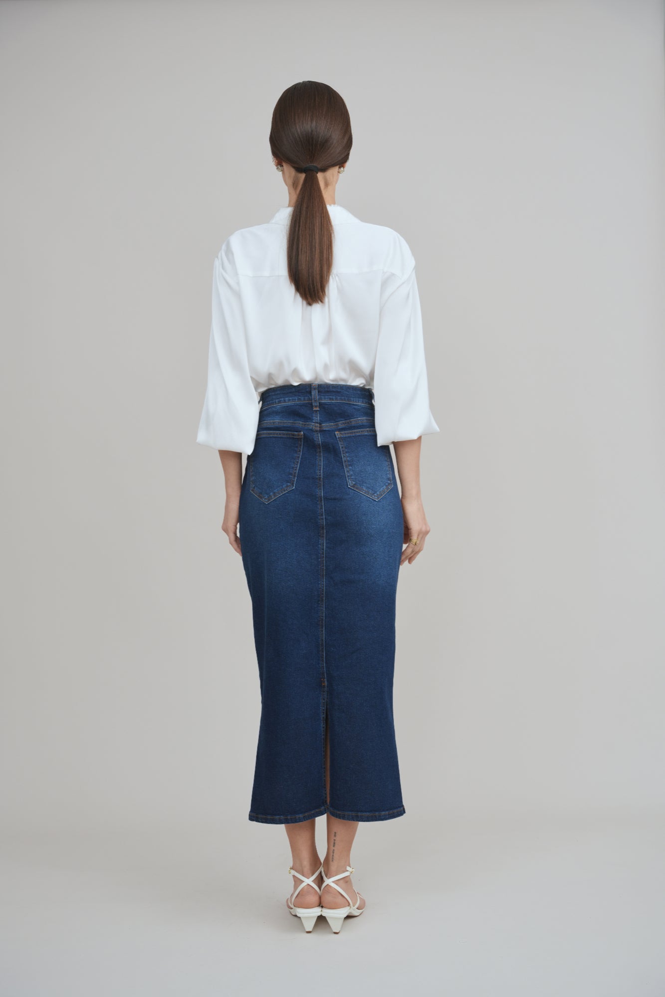 Sweeney Blue Stretch Denim Skirt
