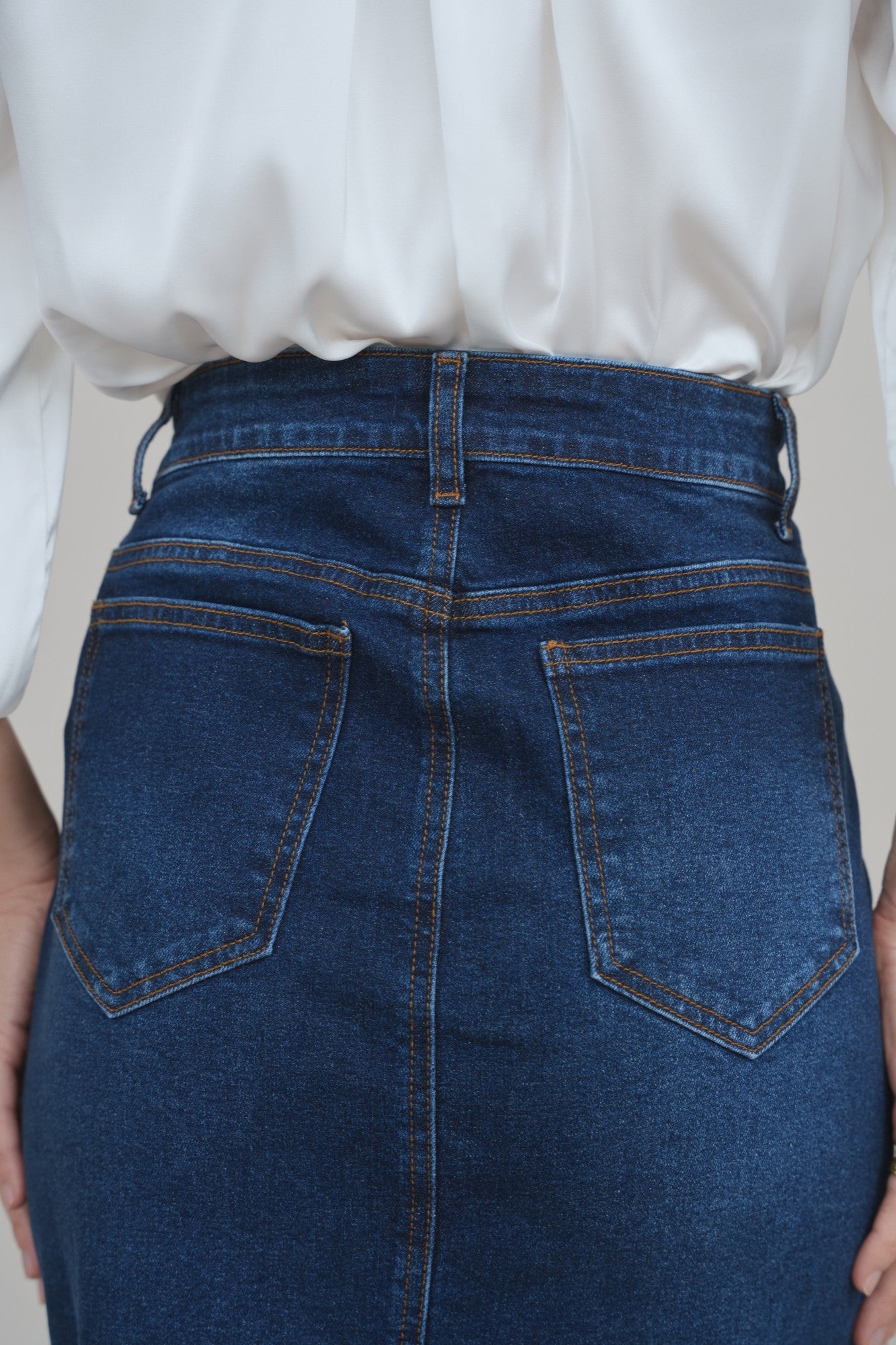 Sweeney Blue Stretch Denim Skirt