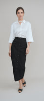 Black Diamond Stretch Denim Skirt