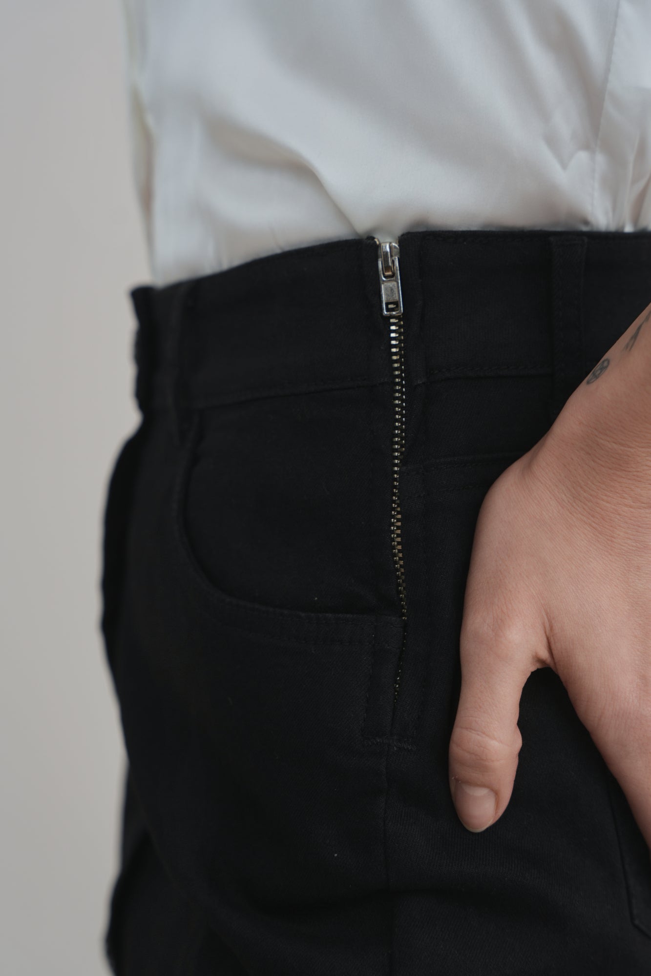 Black Diamond Stretch Denim Skirt