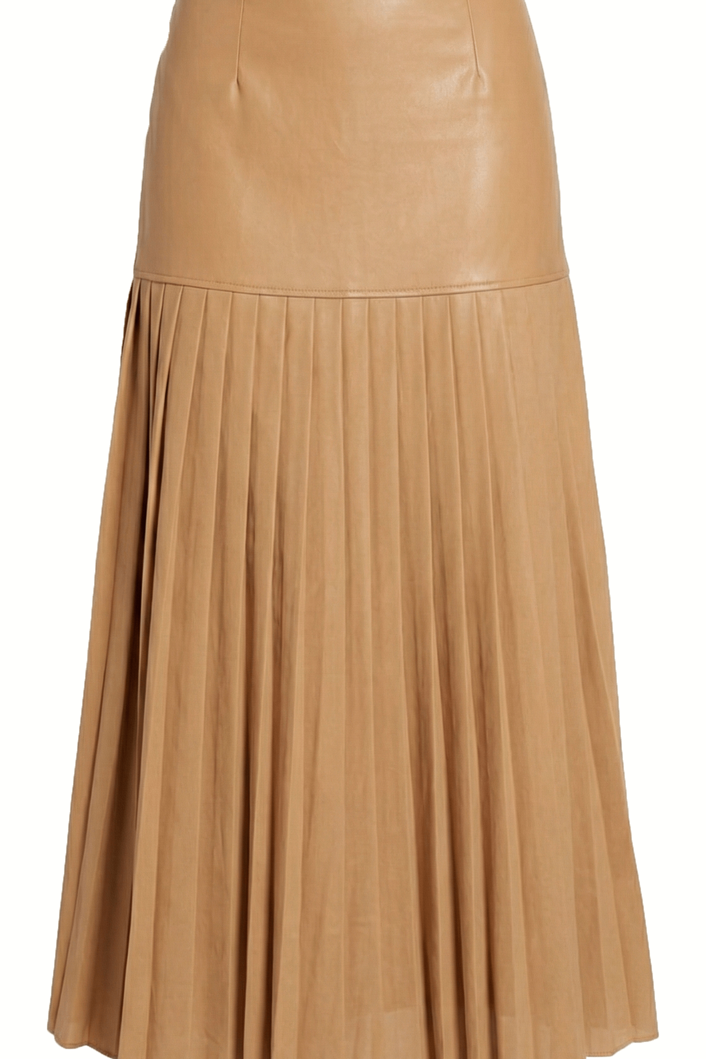 Rebel Romance 50/50 Leather Skirt Caramel