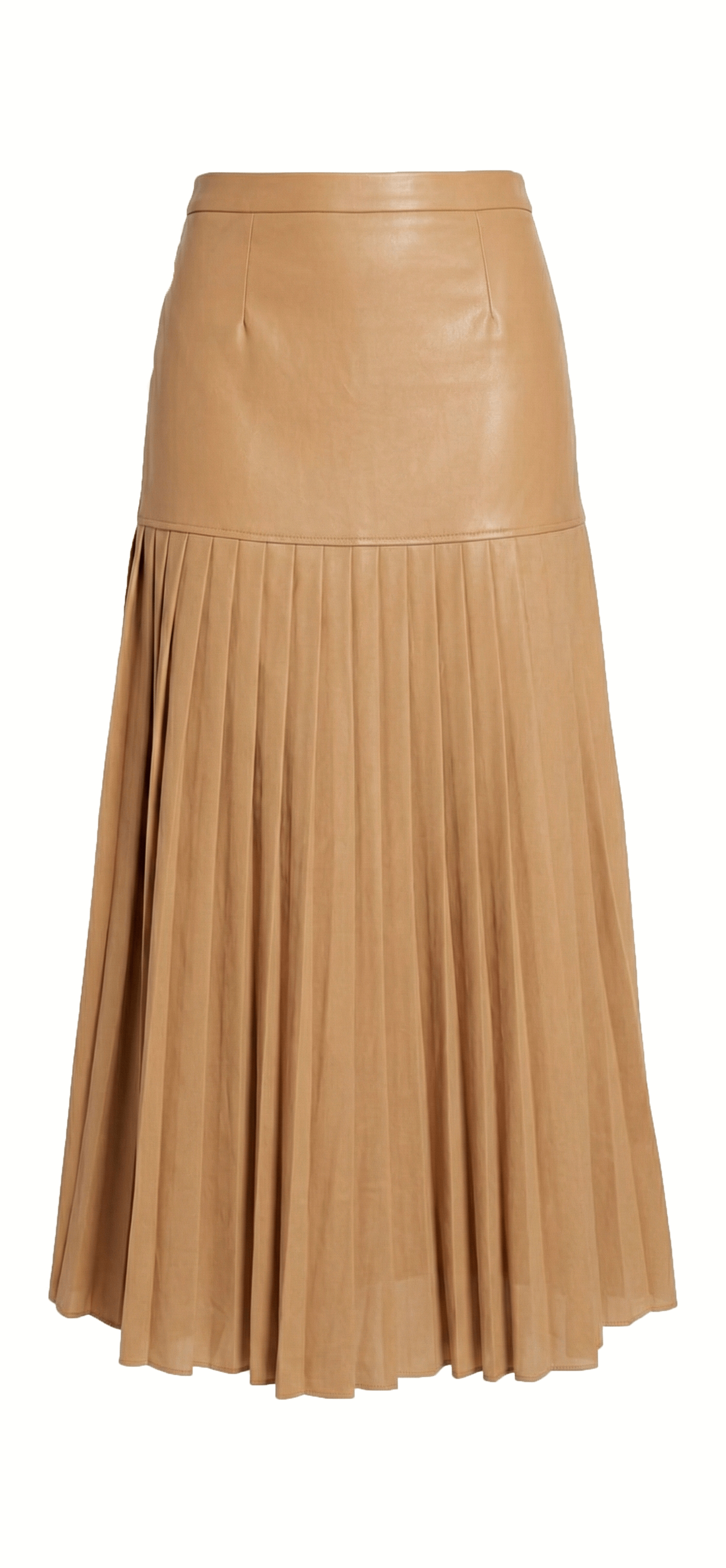 Rebel Romance 50/50 Leather Skirt Caramel