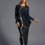 Charcoal Indigo Kintsugi 3 Way Maxi