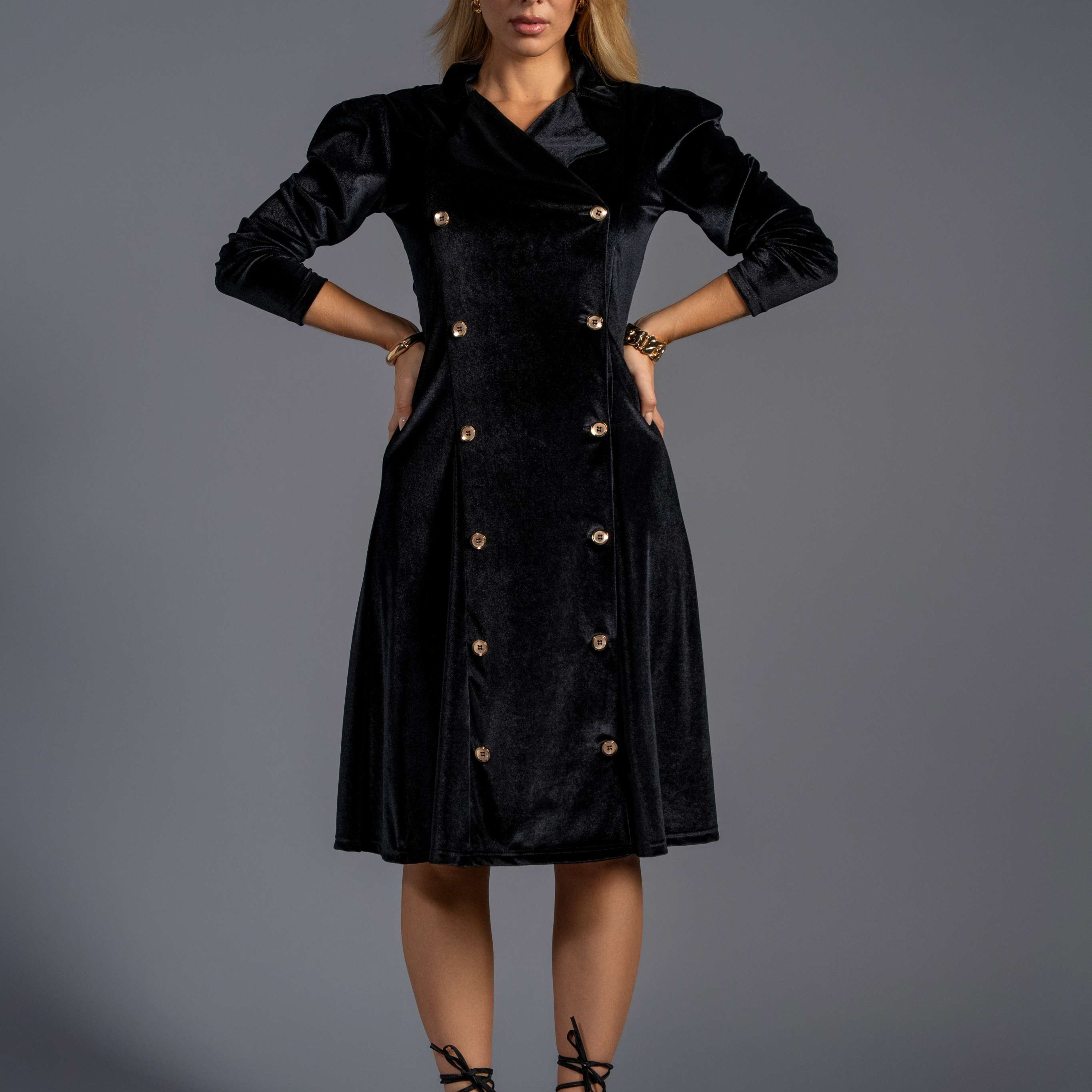 Bara Velvet Blazer Dress