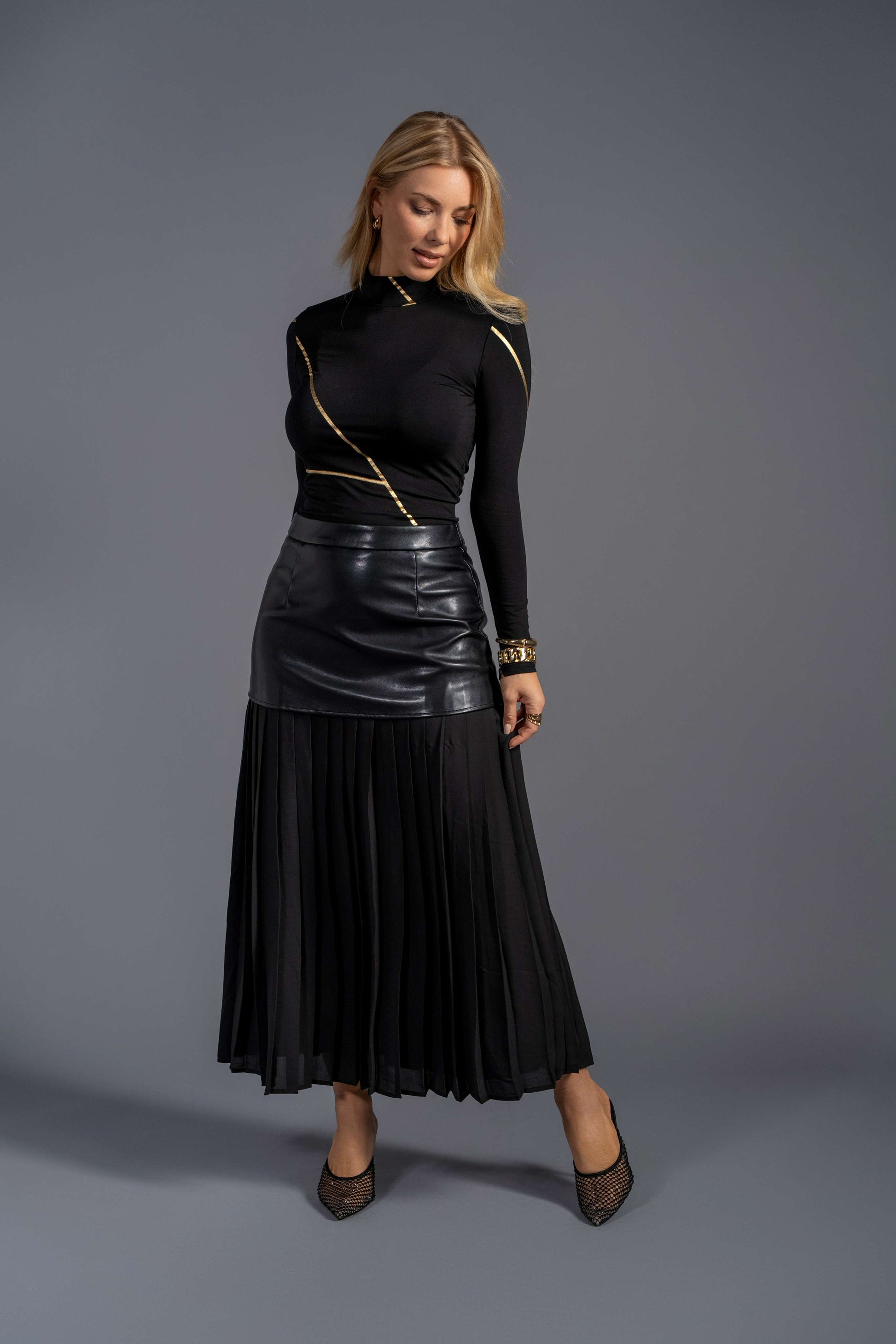 Rebel Romance 50/50 Leather Skirt