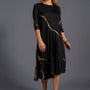 Hikari Black/Gold Foil Kintsugi Dress (Pre order)