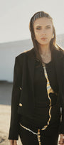 Black & Gold Kintsugi Sleeveless 3-Way Maxi