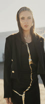 Black & Gold Kintsugi Sleeveless 3-Way Maxi