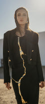 Black & Gold Kintsugi Sleeveless 3-Way Maxi