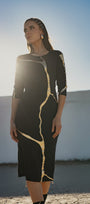 Short Charcoal Indigo Kintsugi 3 Way Maxi *Limited Edition*