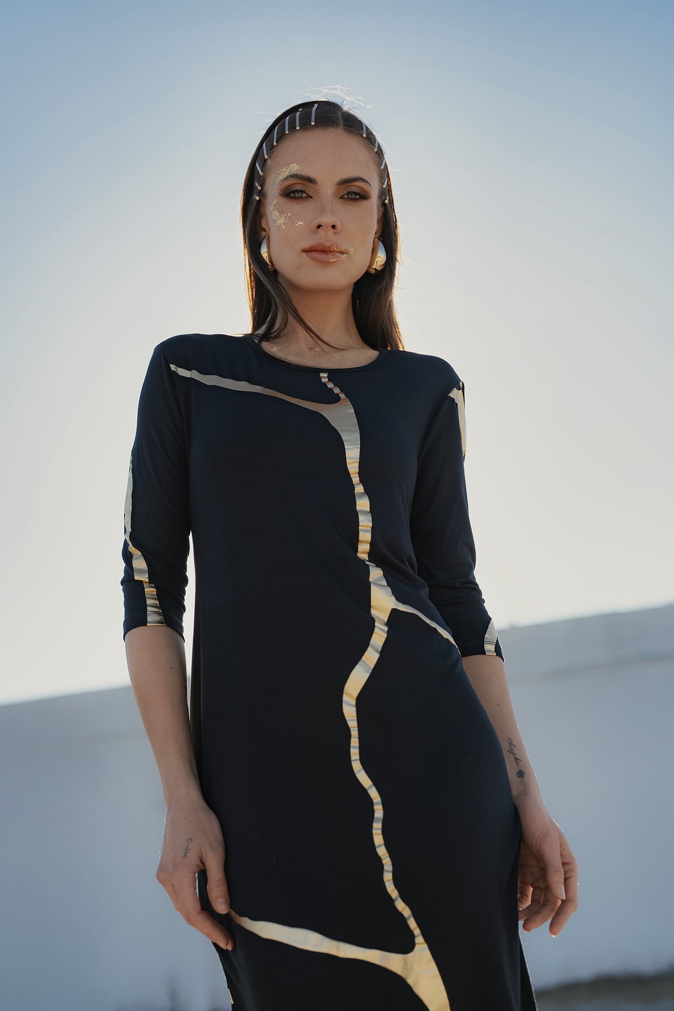 Short Charcoal Indigo Kintsugi 3 Way Maxi *Limited Edition*