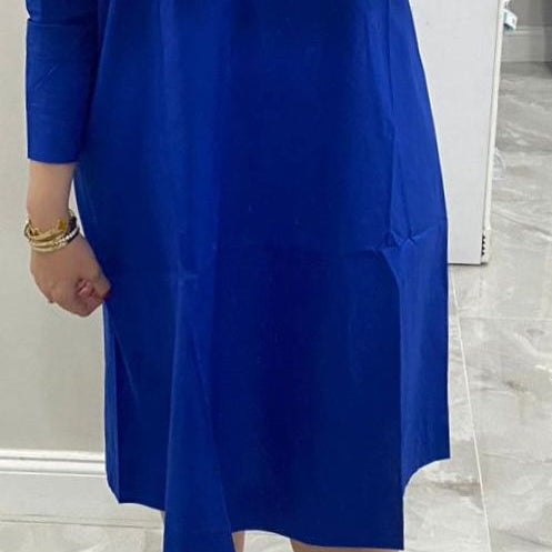 100% Cotton Dress in Royal Blue