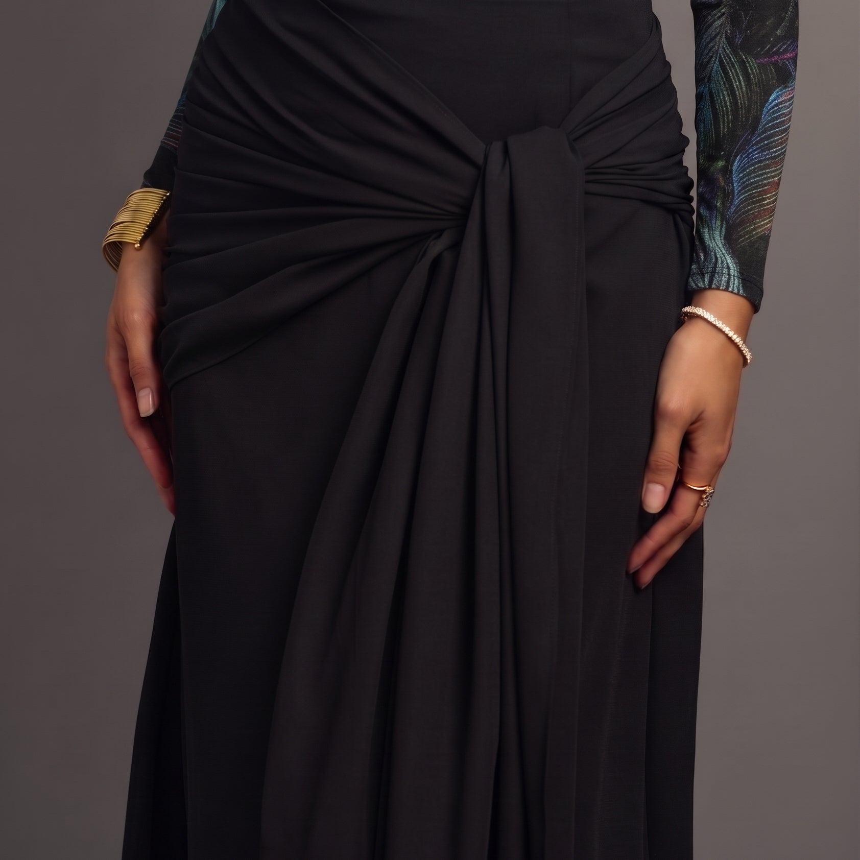 The Windsor Wrap Skirt in Black