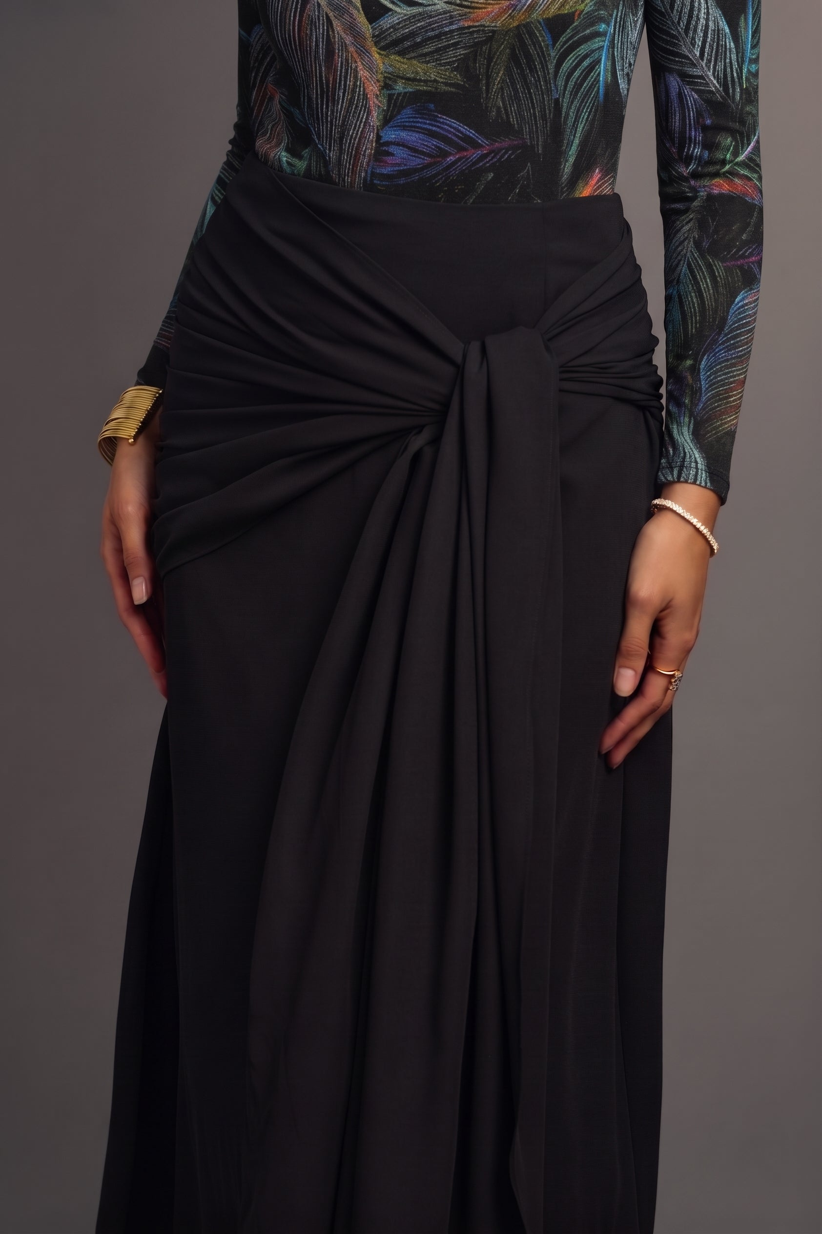 The Windsor Wrap Skirt – Black