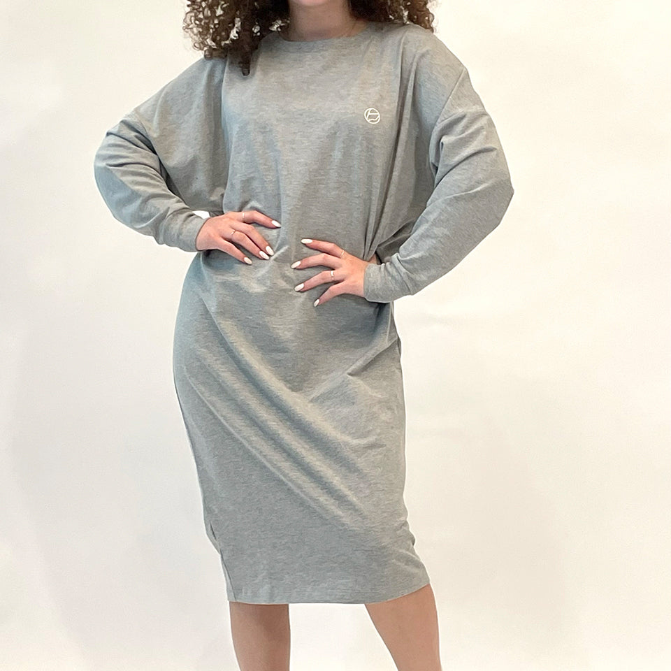 The Logo Dress Heather Grey