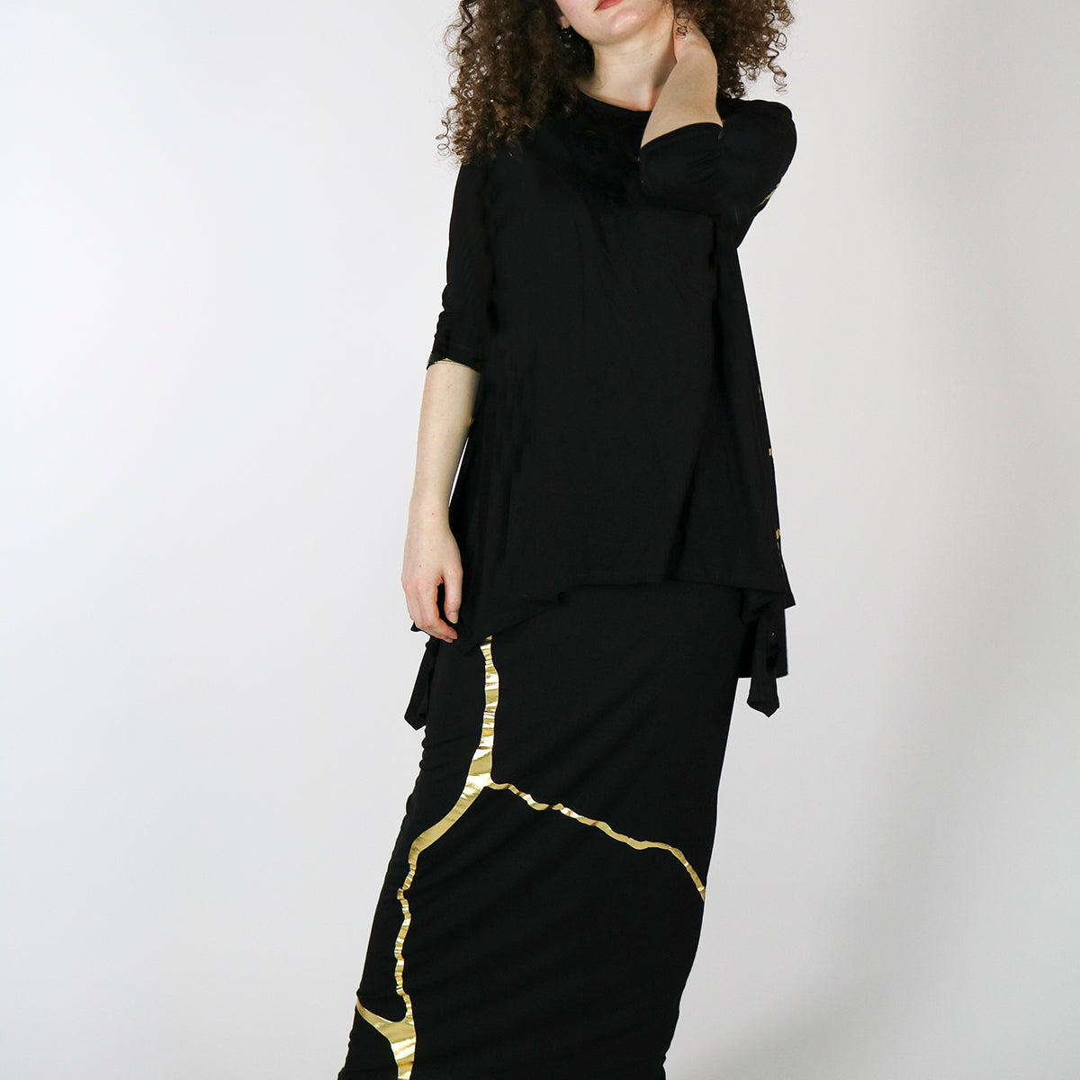 Nana Top Black Solid