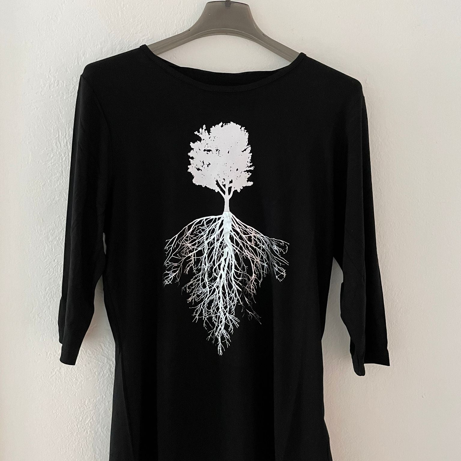 Graphic Tree T-Shirt Black Silver