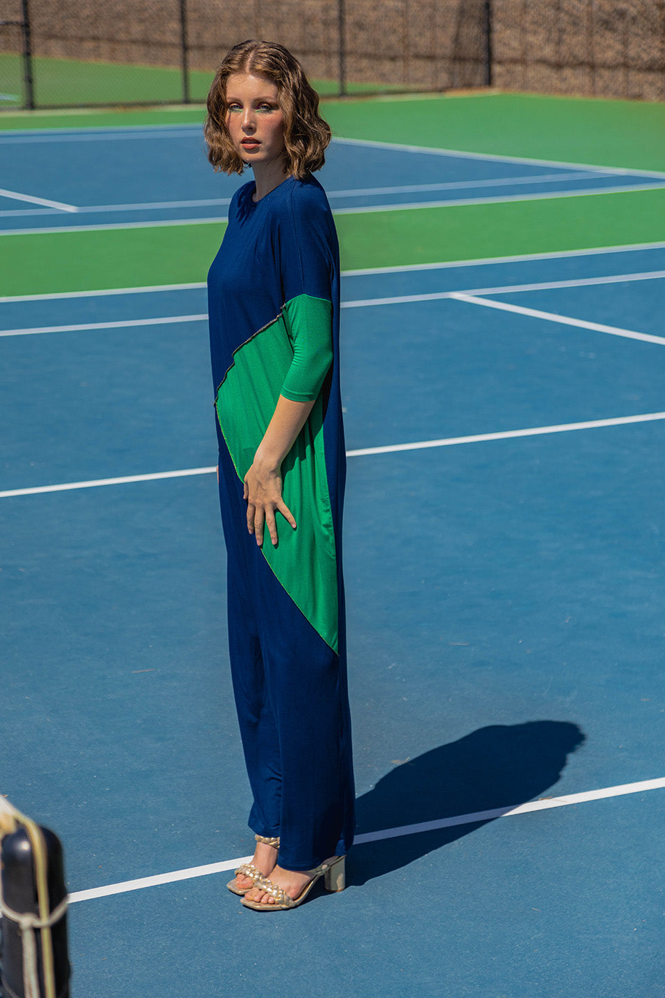 Maki Dress Sailor Blue and Green