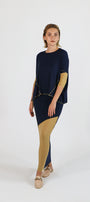 Sachie Skirt in Navy Camel