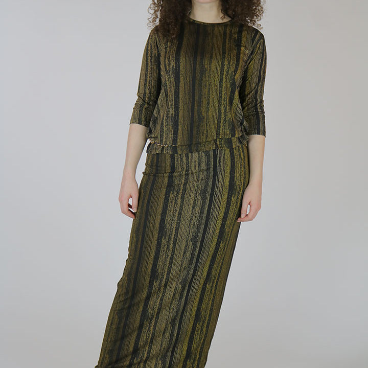 Sachie Black Yellow Print