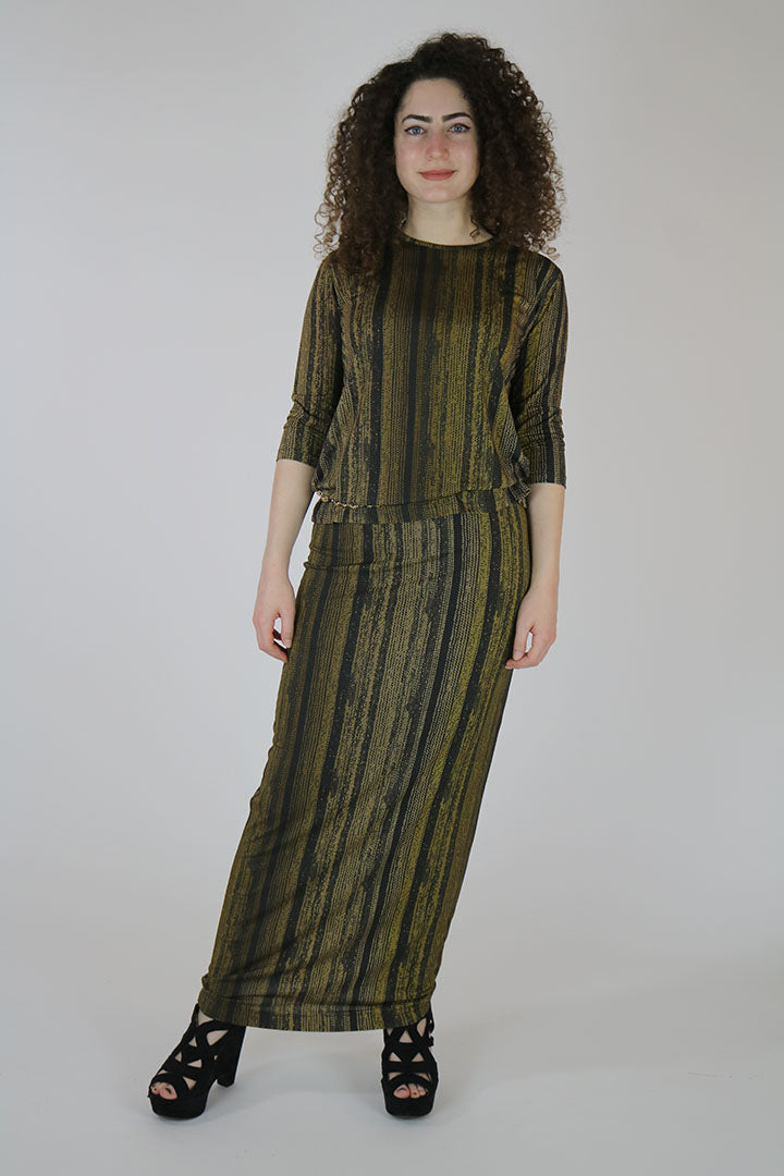 Sachie Black Yellow Print