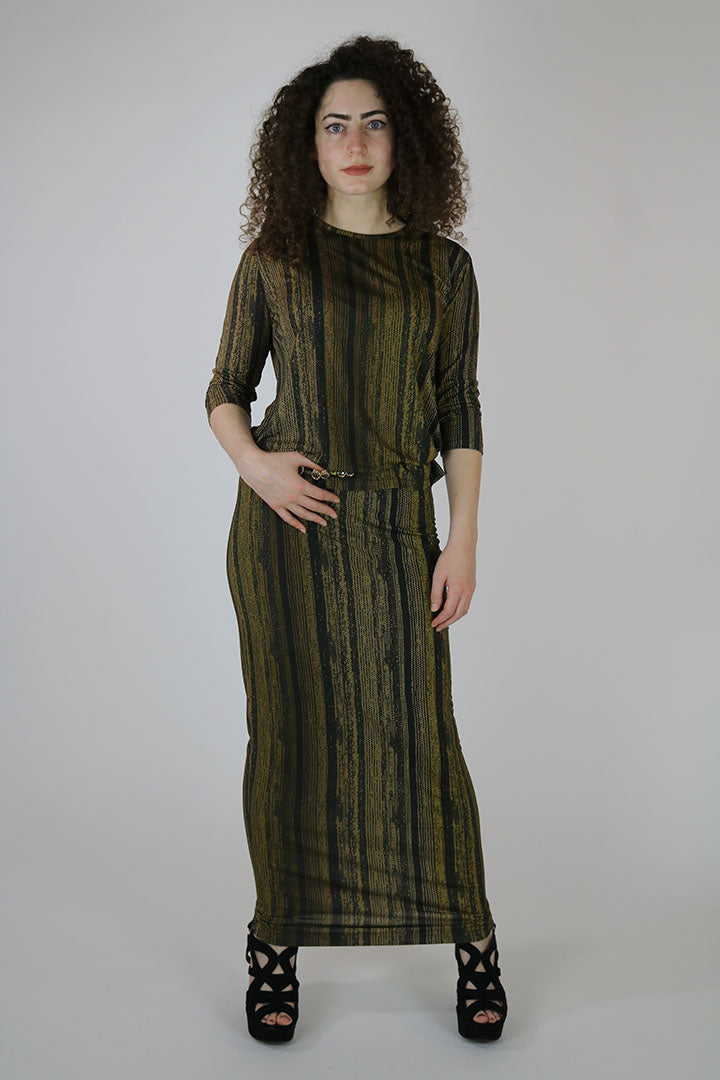 Sachie Black Yellow Print